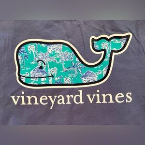 Vineyard Vines Whale Tee in Blue and Teal